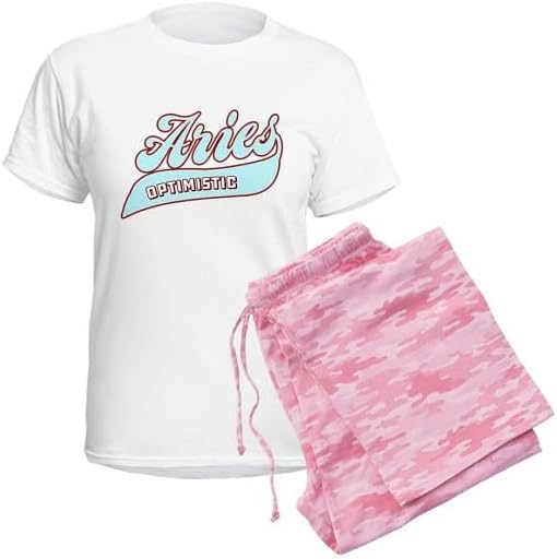 CafePress Aries Optimistic Women's Light Pajamas Women's Novelty Cotton Pajama Set, Comfortable PJ Sleepwear
