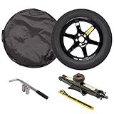 StanceMagic Complete Spare Wheel Tire Kit Fits 2020-2026 Tesla Model Y Spare Tire Kit, 18x4 Rim, Includes 2 Ton Scissor Jack, Tools, Carrying Bag, Also fits Juniper