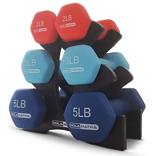 HolaHatha Neoprene Dumbbell Free Hand Weight Set