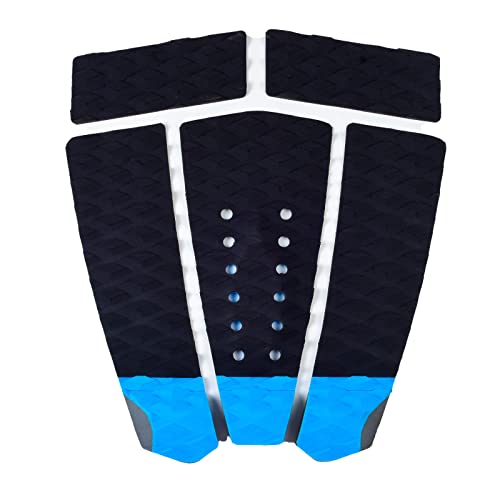 Abahub 5 Piece EVA Surfboard Deck Traction Pads with Kicker for Stomp Skimboards, Surf Boards, Funboard, Fish Board, Blue
