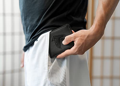 NFL Rico Industries laserowo grawerowana tapeta billfold Wallet, Atlanta Falcons