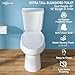 HOMLYLINK Elongated Tall Toilet 19 Inch for Seniors, ADA High Toilet for Bathroom, Comfort Bowl Heigh 19 Inch, Seat Height 20 Inch, Two-Piece Single Flush 1.28 GPF, 12 Inch Rough-in, White