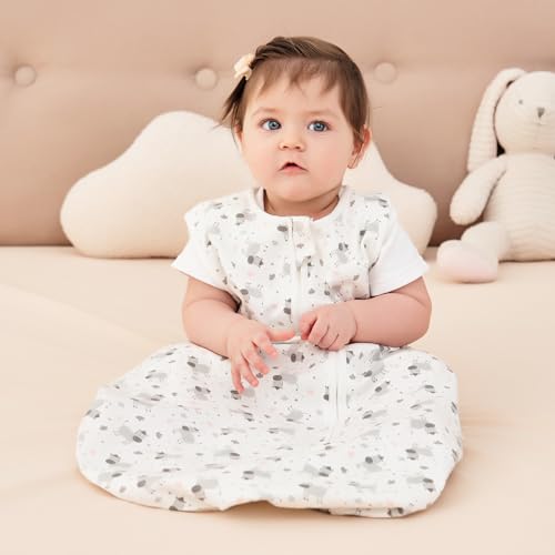 TOGOU2S Baby Sleeping Bag 6 to 18 Months, 0.5 Tog Sleeping Bag Baby with Adjustable Length 65-85cm, Soft Cotton Breathable Toddler Sleeping Bag, Pony Print - Image 3