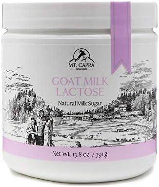 MT. CAPRA SINCE 1928 | Goat Milk Lactose Powder, Pure Milk Sugar from Goats, Boost Beneficial Gut Bacteria Lactobacillus Acidophilus in GI-Tract - 13.8 Ounces