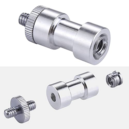 Adaptador de rosca 1/4 a 3/8 para trípode tornillo de cámara convertidor metálico 4