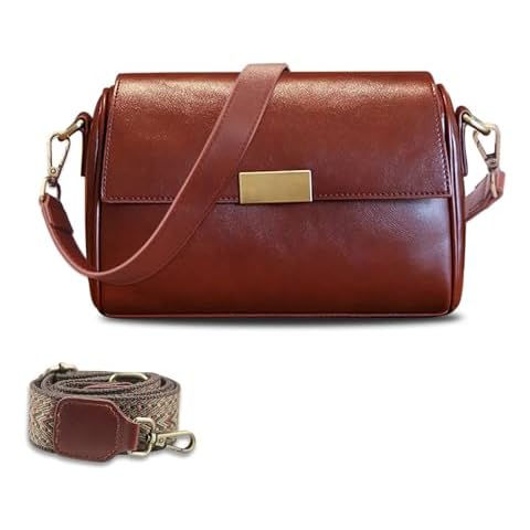 Entchin Elegant Premium Vegan Leather Shoulder Handbag for Women Fashion Crossbody Bags Perfect Gifts for Women (Brown) Cover