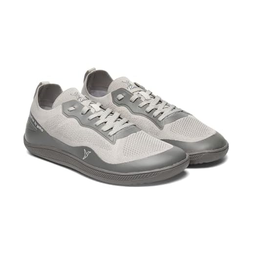 YOHO Bornfree Barefeet Shoes for Men | Wide Toe Box | Zero Heel Shoes | Enhanced Foot Strength, Natural Posture Support, Versatile Comfort, Injury Prevention, Improved Balance | Dove Grey - UK 9