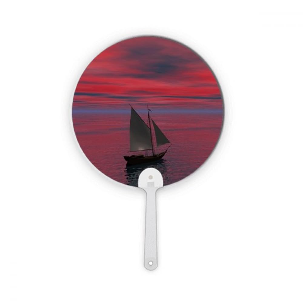 Décoration ronde en plastique Ocean Red Boat People pour embellir un salon moderne