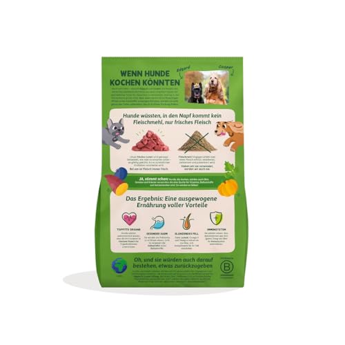 Edgard & Cooper Hundefutter trocken Getreidefrei für Medium Adult Hunde (1kg), frisches Lamm, ausgewogene Ballaststoffe für die Darmgesundheit, Natürliche, hypoallergene Rezeptur, nie Fleischmehl