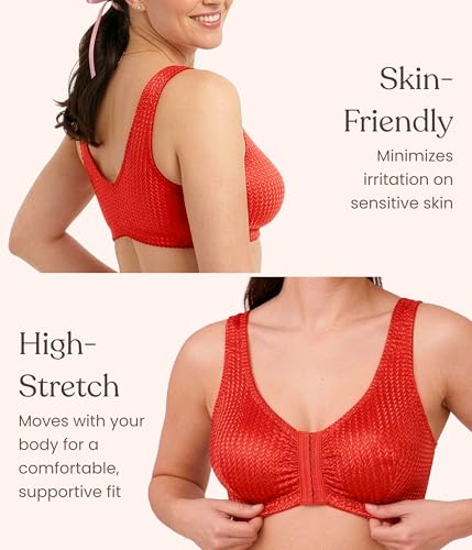 Image of Carole Martin Full-Freedom Comfort Front Closure Bra for Women, Wireless