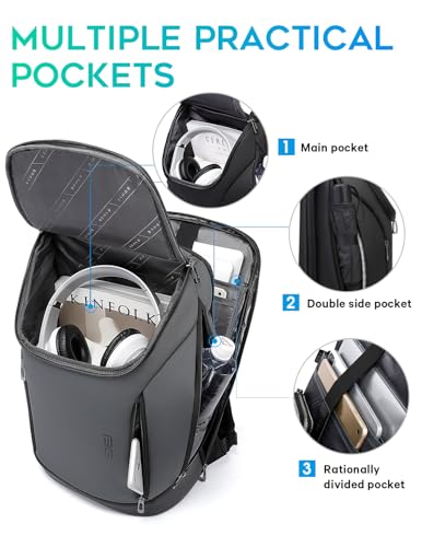Image of FUTURE AESTHETIC Business Smart Backpack Waterproof fit 15.6 Inch Laptop Backpack with USB Charging Port,Travel Backpack
