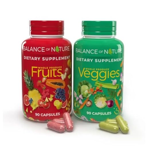 Balance of Nature Fruits and Veggies - Whole Food Supplement with Superfood Fruits and Vegetables for Women, Men, and Kids - 90 Fruit Capsules, 90 Veggie Capsules