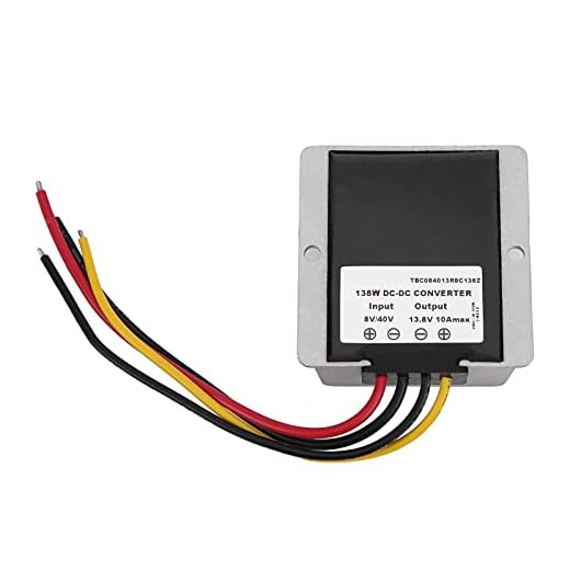 Conversor de Energia 12V para 13,8V 10A, Capacitor de Alta Frequência, à Prova D'água, Revestimento de Dissipador de Calor de Liga de Alumínio, Envasamento de Silicone