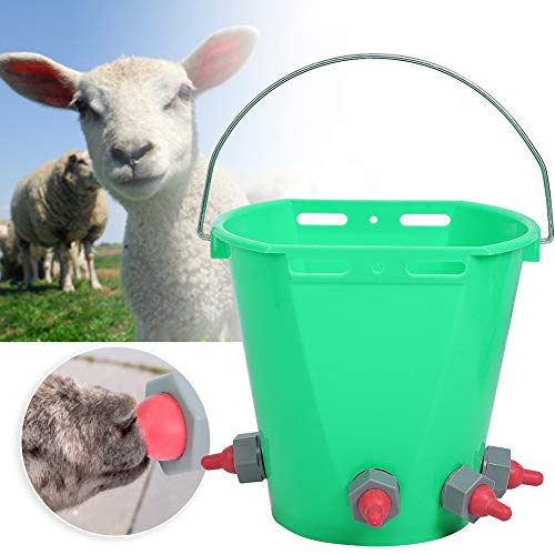 XiangXin Balde para alimentação de leite, verde com balde de alimentação antirefluxo de 5 tipos de g
