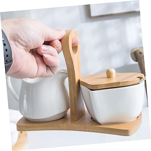 Boîte de rangement crème en céramique blanche sucrier pot à lait micro-ondes