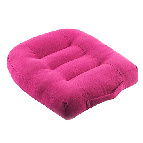 LJ&XJ Espesar Lino Cojín De Asiento, Respirable Anti-Slip Almohadilla De Aumento De Asiento Duradero Suave Tatami Cojines para Silla Cojín De Ventana De La Bahía- 40x40x12cm(16x16x5inch)