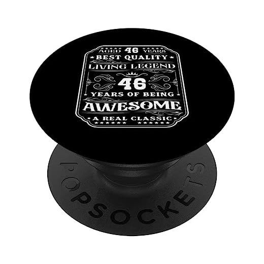 46 años siendo increíble 46 cumpleaños hombre PopSockets PopGrip Intercambiable