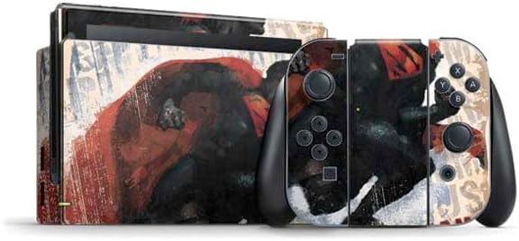 Skinit Decal Gaming Skin Compatible with Nintendo Switch Bundle - Officially Licensed DC Comics Superman Color Sketch Design