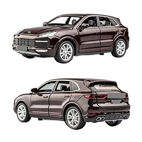 RRBY Maquette pour Porsche Cayenne Turbo Diecast Cars Alliage Métal Véhicules Modèle Miniature Échelle 1:32 (Color : Brown nobox, Size : 1:32)