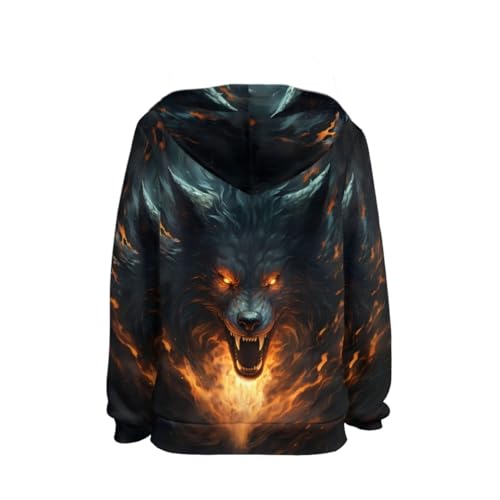 Image of GLUDEAR Teen Boys Girls Novelty Animal Galaxy Hoodies Sweatshirts Pullover