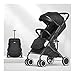 passeggini Passeggino del Passeggino della Piega della Mano con la Vera modalità di Bassinet, Il Sedile Regolabile del Vassoio Infantile, Il Passeggino del Trolley Carrozzina (Color : Black)