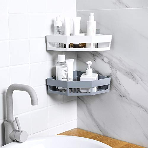 Geen Punch Bad Planken, 1 Stks Badkamer Hoekplanken Shampoo Houder Keuken Opbergrek Mess Douche Organisator Muurhouder… - Image 3