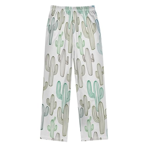 J JOYSAY Plant Line Drawing White Pajamas Pants Soft Long Pajama Bottoms Lounge Sleep Pants Size S-XL2