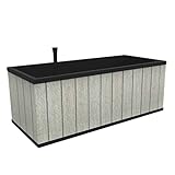 armario keter indoor Elegante maceta base rectangular con acabado imitación madera, de uso exterior e interior