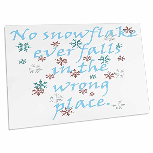 3dRose No Snowflake Ever Falls Zen Proverb Desk Pad