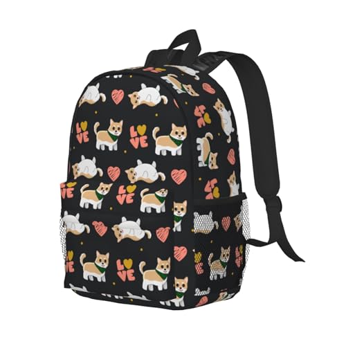 Uxeqtop Kids Love Corgi Backpack