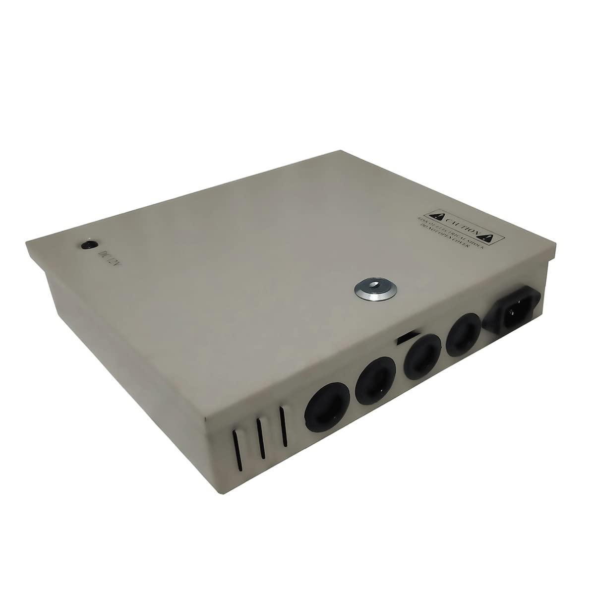 Yuarise Distribución de fuente de alimentación de la cámara de seguridad de 9 canales/puerto DC 12 V 10 Amp con caja de metal para cámaras de seguridad, cámaras IP, sistema de vigilancia CCTV DVR
