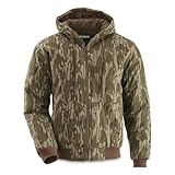HUNTRITE Men’s Camo Hunting Jacket Insulated Cold Weather Camouflage Hunting Clothes Mossy Oak Bottomland LARGE