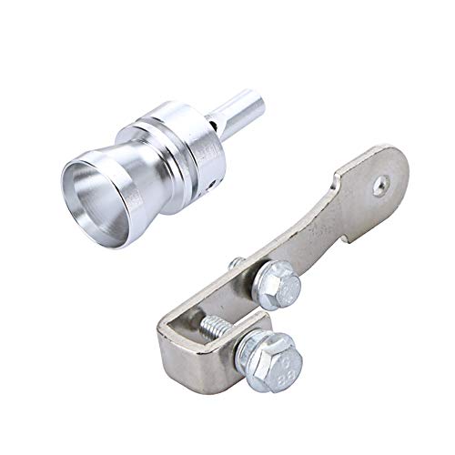 Yorten Turbo Sound Whistle Tubo de escape Válvula de sopro do tubo de escape Alumínio Prata 10,2 × 1