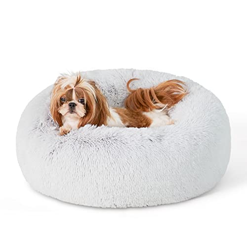 image for Bedsure Calming Dog Bed for Small Dogs - Donut Washable Small Pet Bed,