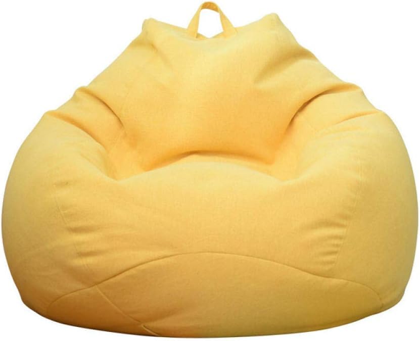 Pouf canapé paresseux jaune pour un coin lecture relaxant à la maison