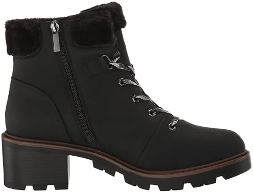 EVANS Women's Wide FIT Bella Winter Boot Fashion, Black, 12 | Image 5