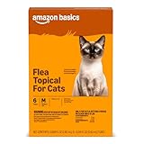 Amazon Basics Topical Flea Treatment for Medium Cats (5-9 Pounds), 6 Count, Packaging May Vary