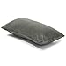 CelinaTex Xanio Coussin décoratif avec coussin intérieur en polaire corail Gris 40 x 80 cm