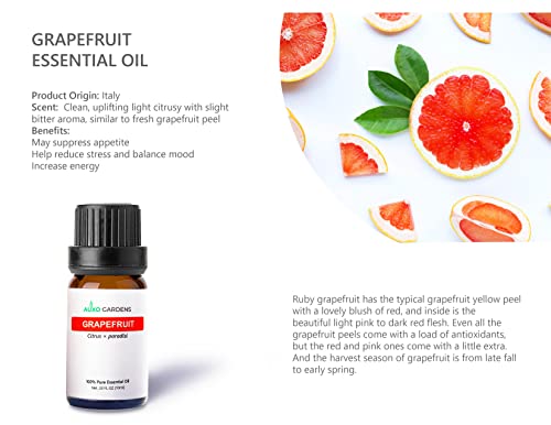 Citrus Essential Oil Set-Pack Of 6,10Ml, Pure Therapeutic Grade Fruity Essential Oils Includeslemon Grapefruit,Sweetorange, Lime, Bergamot And Petitgrain #TOP4