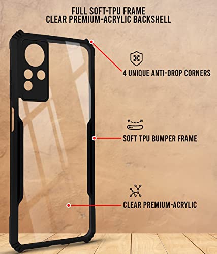 Image of Jkobi Back Cover Case for Infinix Note 11 (Shockproof with Polycarbonate Clear Panel | Professional Black)