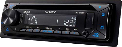 Sony Mex-N4300Bt Built-In Dual Bluetooth Voice Command Cd/Mp3 Am/Fm Radio Front Usb Aux Pandora Spotify Iheartradio Ipod / Iphone Siri And Android Controls Car Stereo Receiver With Alphasonik Earbuds #TOP6