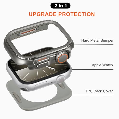 Suphart Metal Cases Compatible with Apple Watch Series 9/8/7 45mm Case - image 2