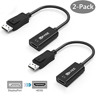 Display to HDMI Adapter Converter 2-Pack,UKYEE Displayport DP to HDMI Adapter Cable Male