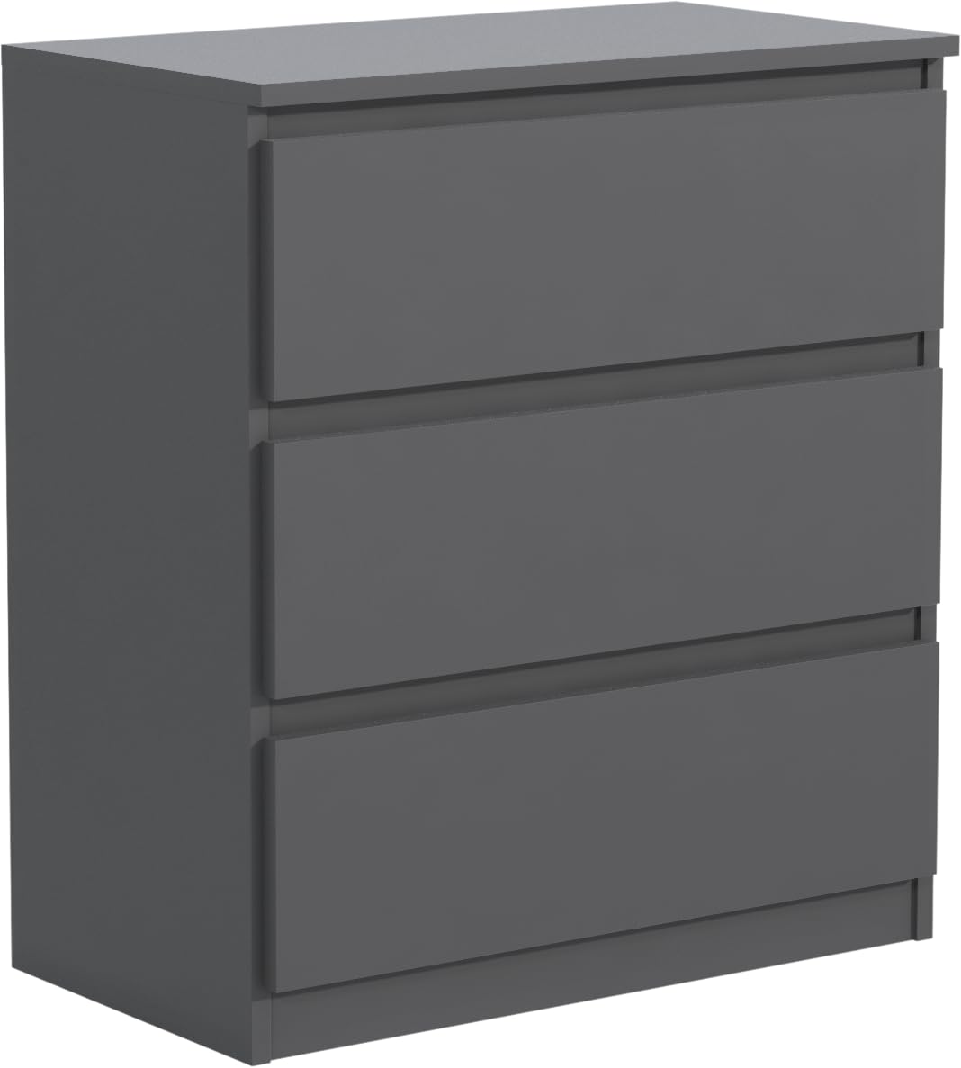 Commode avec 3 tiroirs Idéale pour Salon, Chambre à Coucher, Chambre d'enfant, Chambre d'adolescent et Bureau Solution Moderne et élégante pour Un Rangement stylé (Anthracite)