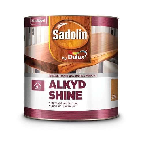 Image of Dulux Sadolin Alkyd 1KPU Clear Wood Polish for interior & exterior surfaces, Gloss Finish, Brushable Wood Finish for all kinds of wood | 4 Litres