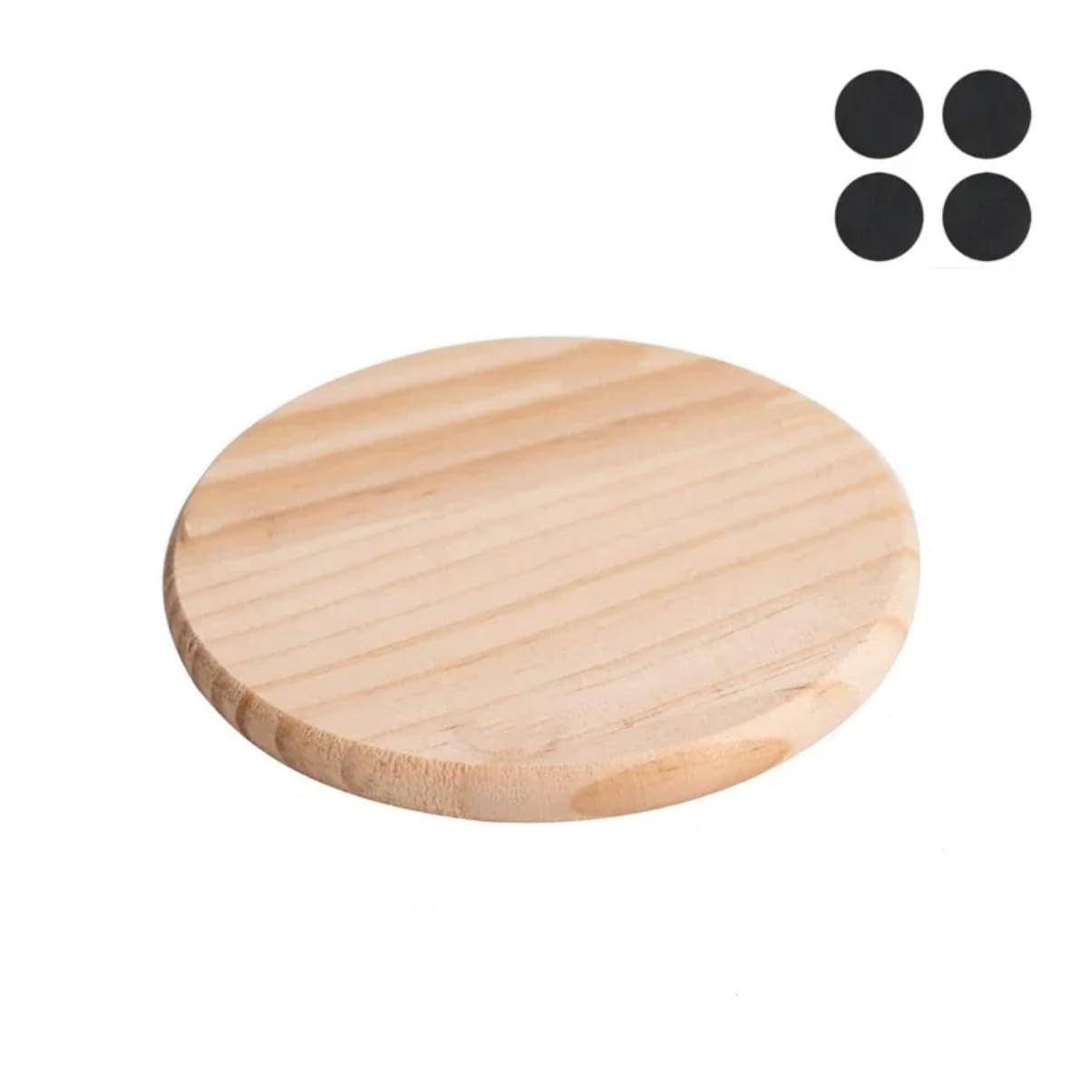 Posavasos de madera personalizados, posavasos de madera grabados, posavasos de madera personalizados para bebidas, posavasos personalizados (50 unidades, redondos)