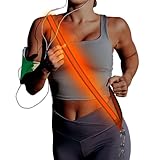 Reflective Walking Gear, Rechargeable Led Reflective Sash, USB Rechargeable Night Walking Safety Gear, High Visibility Safety Lights for Walking at Night for Men Women Jogging Walking Biking (Orange)