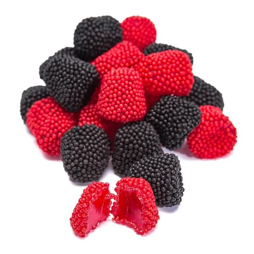 Snack Attack Raspberries and Blackberries Gum Drops Ultimate Fruity Chewy