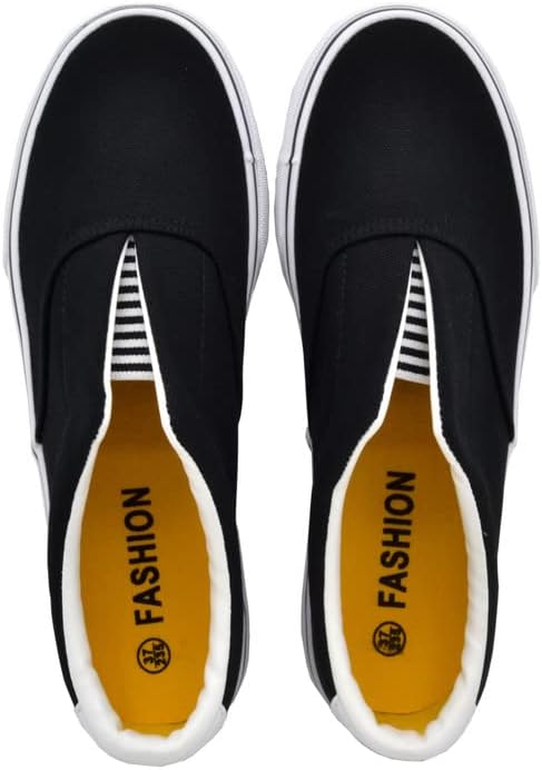 Women's Slip-on Canvas Sneakers Low Top Casual Loafer Shoes for Women