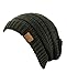 C.C Trendy Warm Chunky Soft Stretch Cable Knit Beanie Skully, Dark Olive